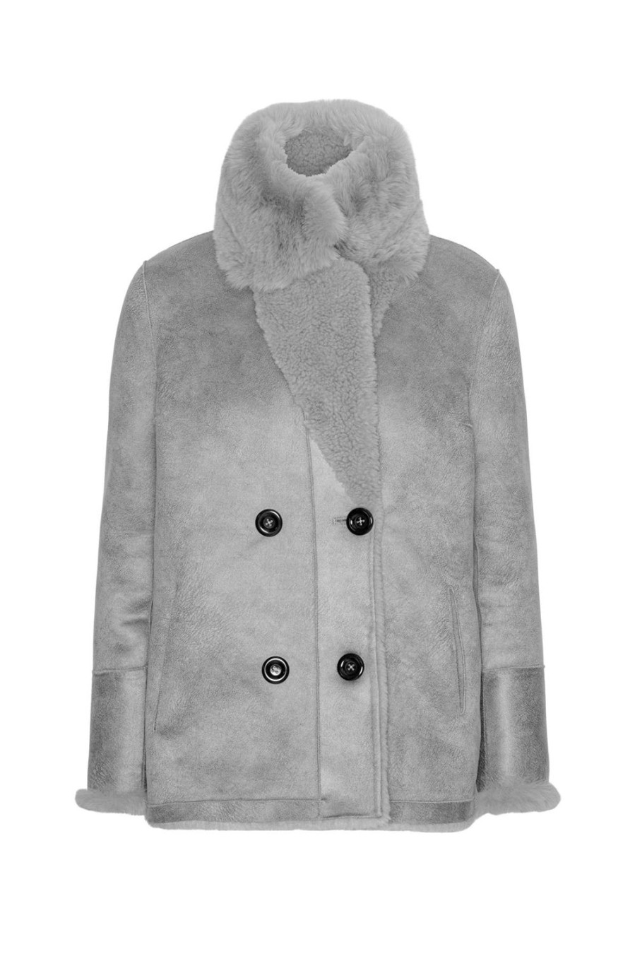 Outerwear | Americandreams Leona Wool Coat Short Light Grey