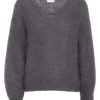 Knitwear | Americandreams Milana Ls Mohair Knit Graphite