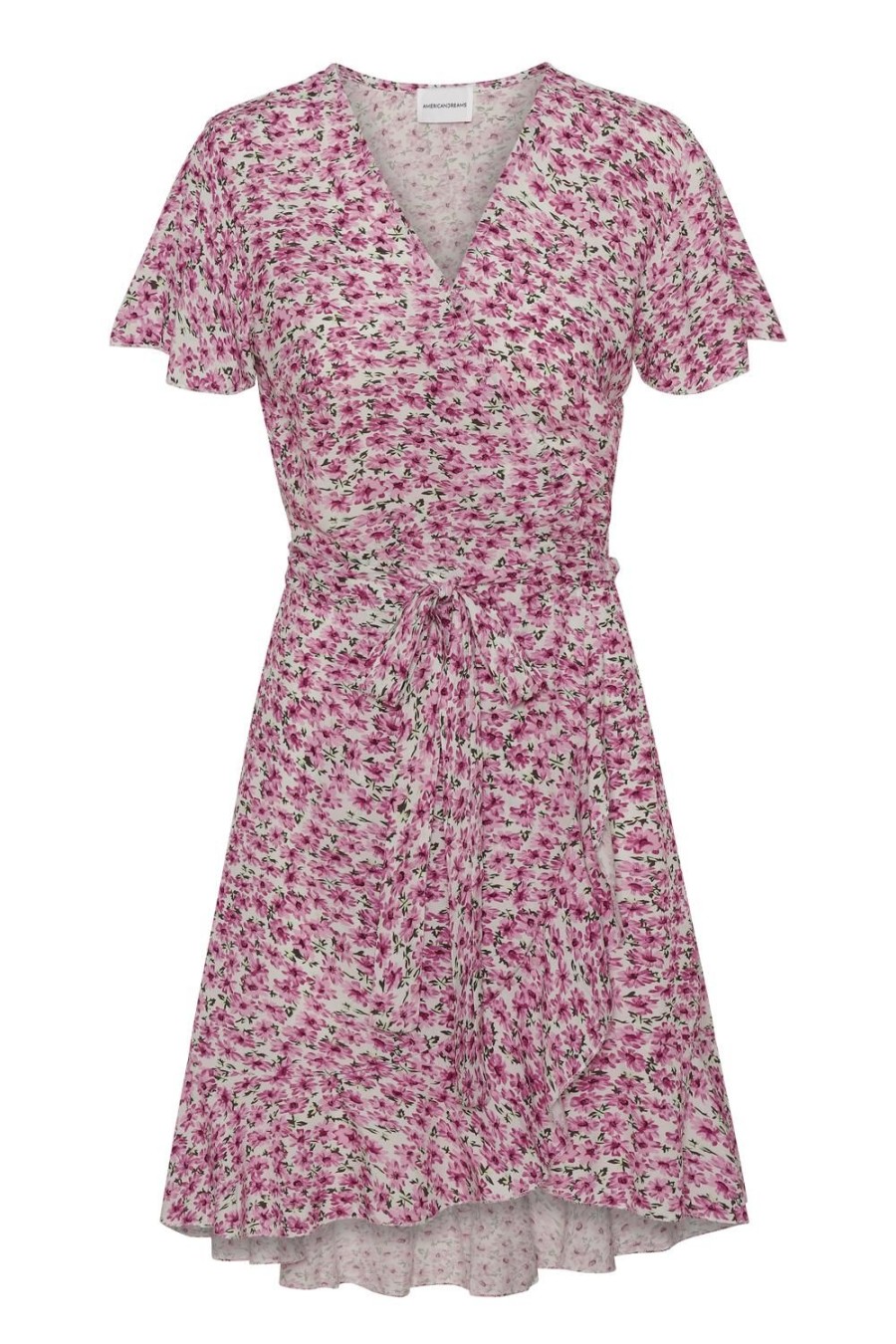 Dresses | Americandreams Milly Wrap Dress Short Lilac/White Flower