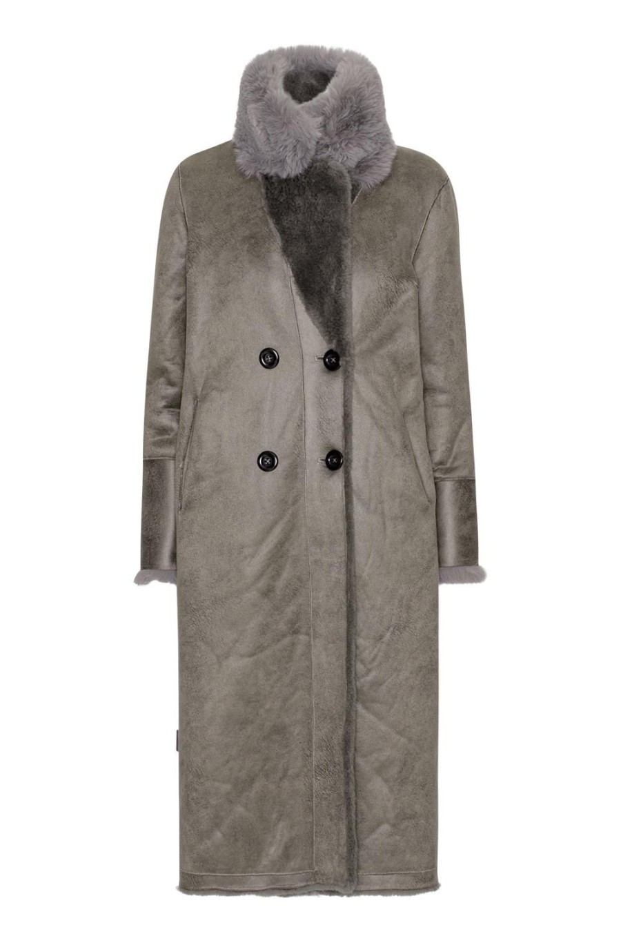 Outerwear | Americandreams Leona Wool Coat Long Light Grey