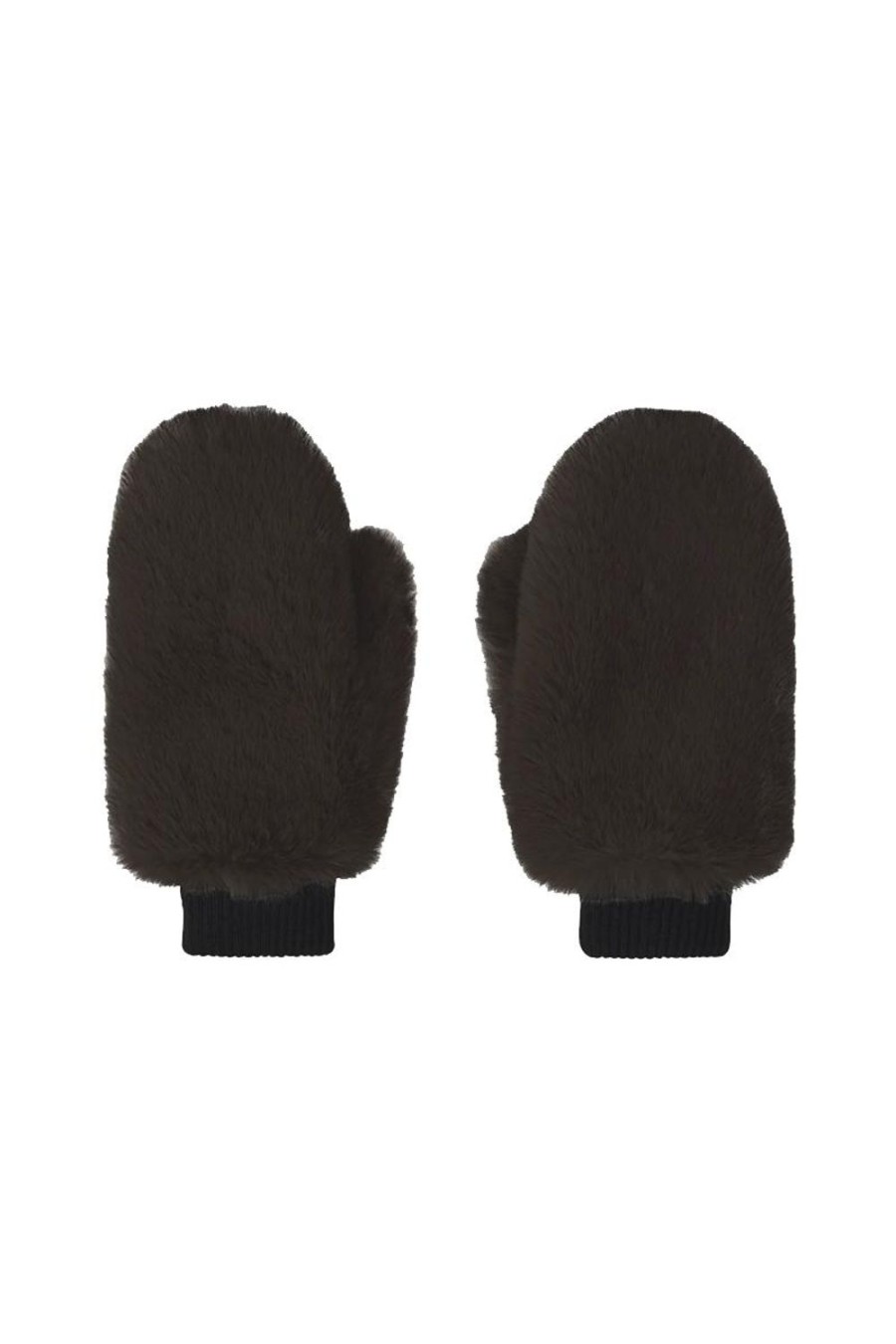 Accessories | Americandreams Ted Faux Fur Mittens Brown