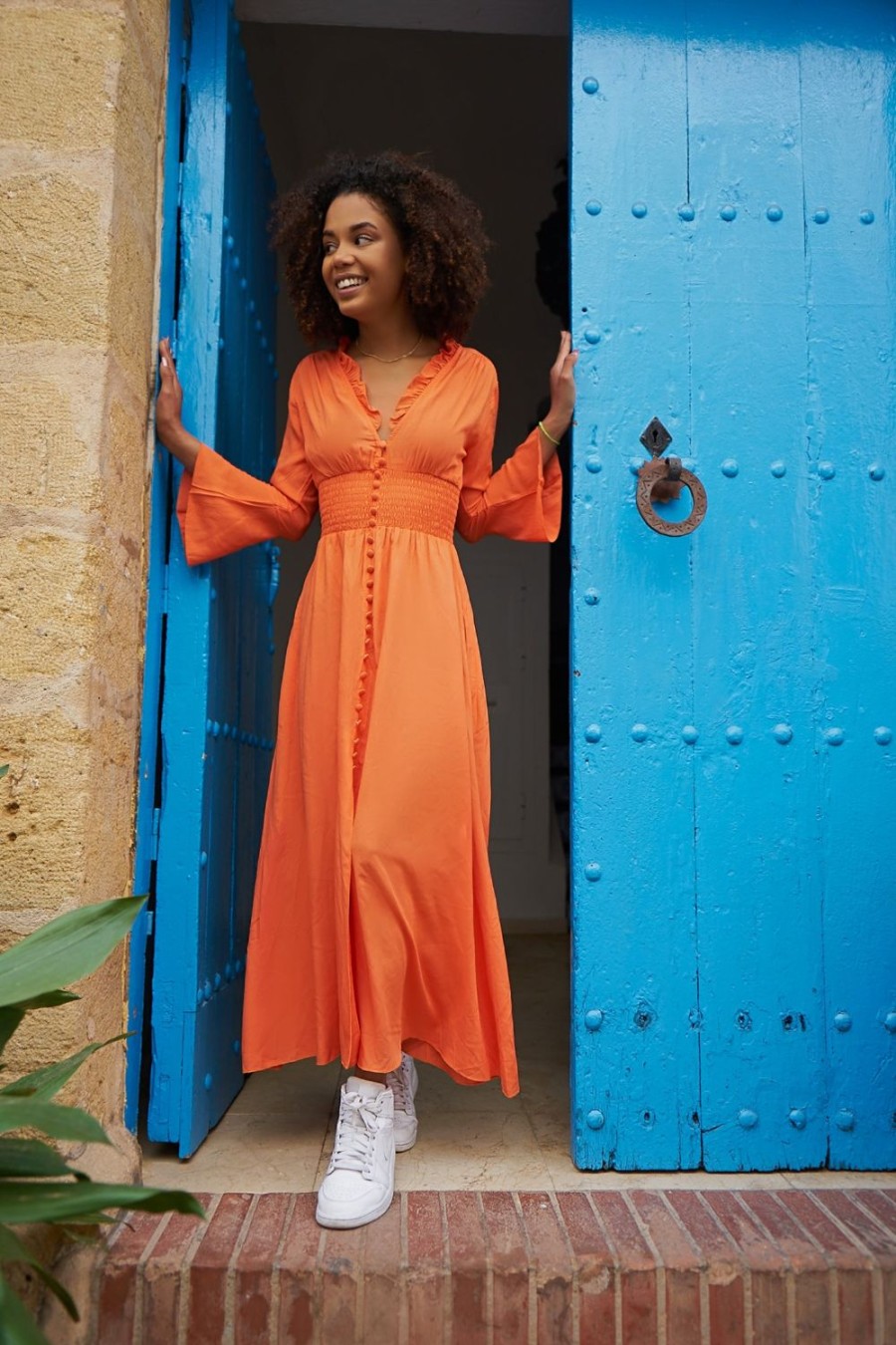 Dresses | Americandreams Sally Long Dress Burnt Orange