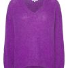 Knitwear | Americandreams Silja V Neck Knit Deep Purple