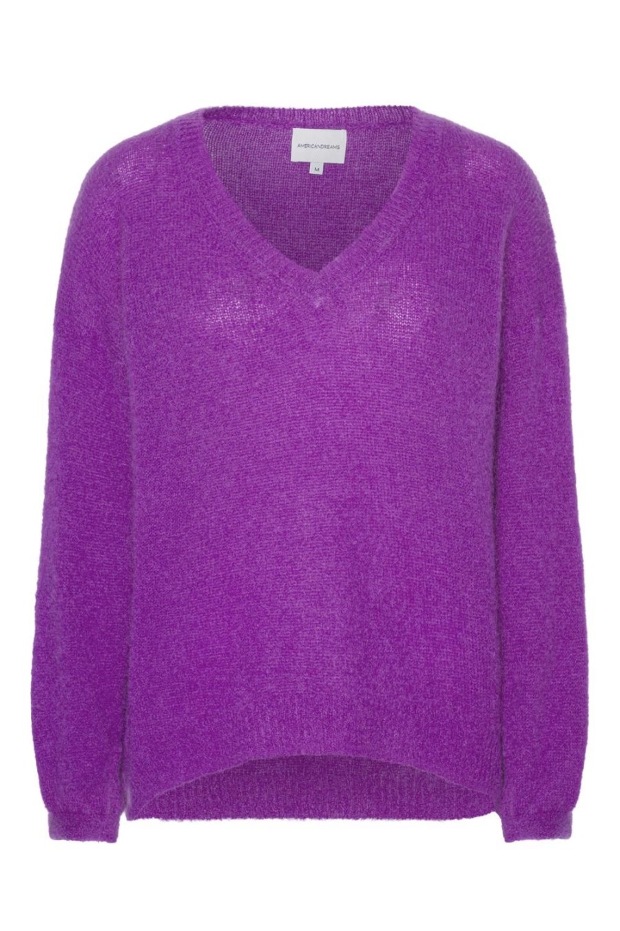 Knitwear | Americandreams Silja V Neck Knit Deep Purple