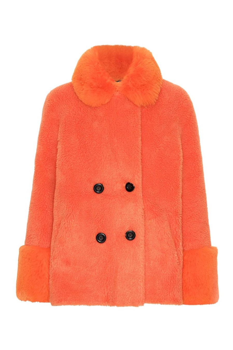 Outerwear | Americandreams Fiona Short Wool Coat Orange