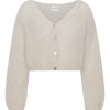 Knitwear | Americandreams Cornelia Cropped Cardigan Beige