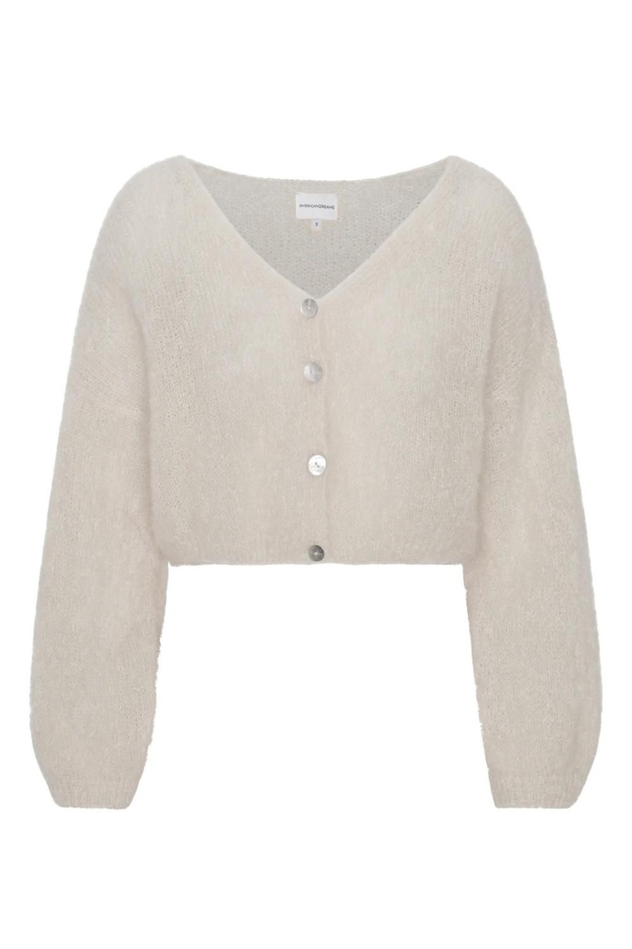 Knitwear | Americandreams Cornelia Cropped Cardigan Beige