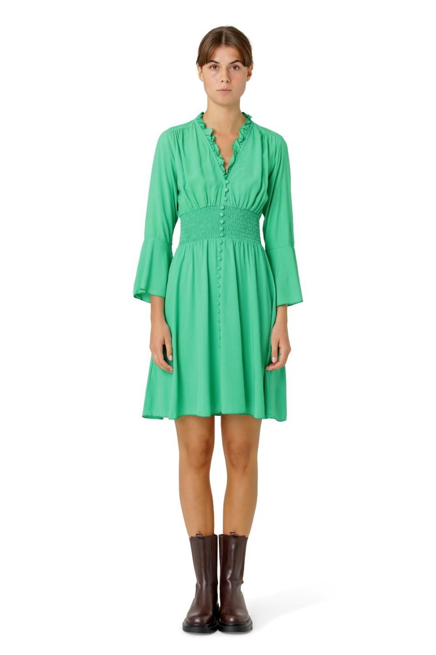 Dresses | Americandreams Sally Short Dress Green Solid