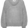 Knitwear | Americandreams Milana Ls Mohair Knit Light Grey