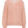 Knitwear | Americandreams Milana Ls Mohair Knit Peach