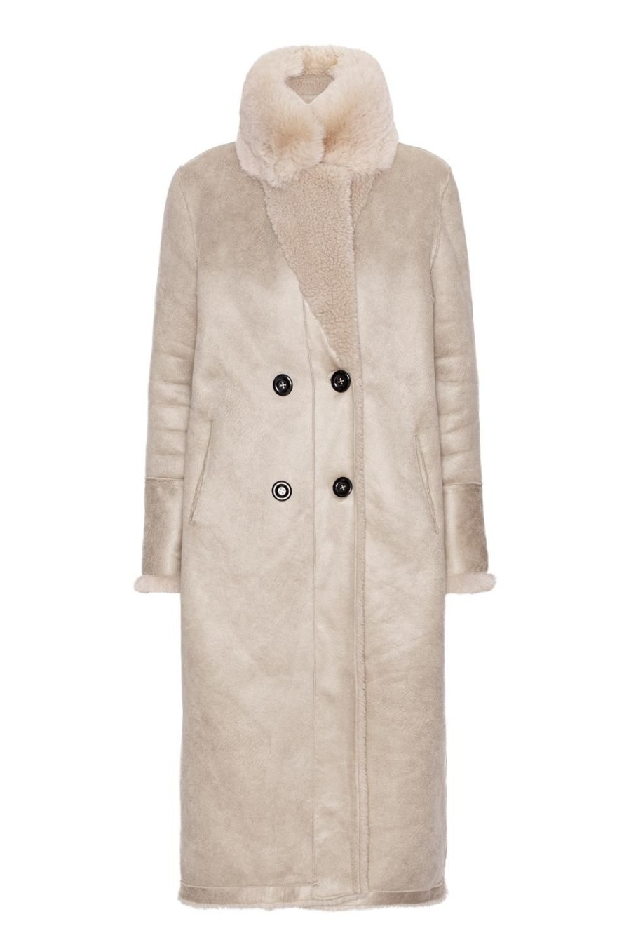 Outerwear | Americandreams Leona Wool Coat Long Beige