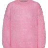 Knitwear | Americandreams Catia Mohair Stitch Pullover Soft Berry