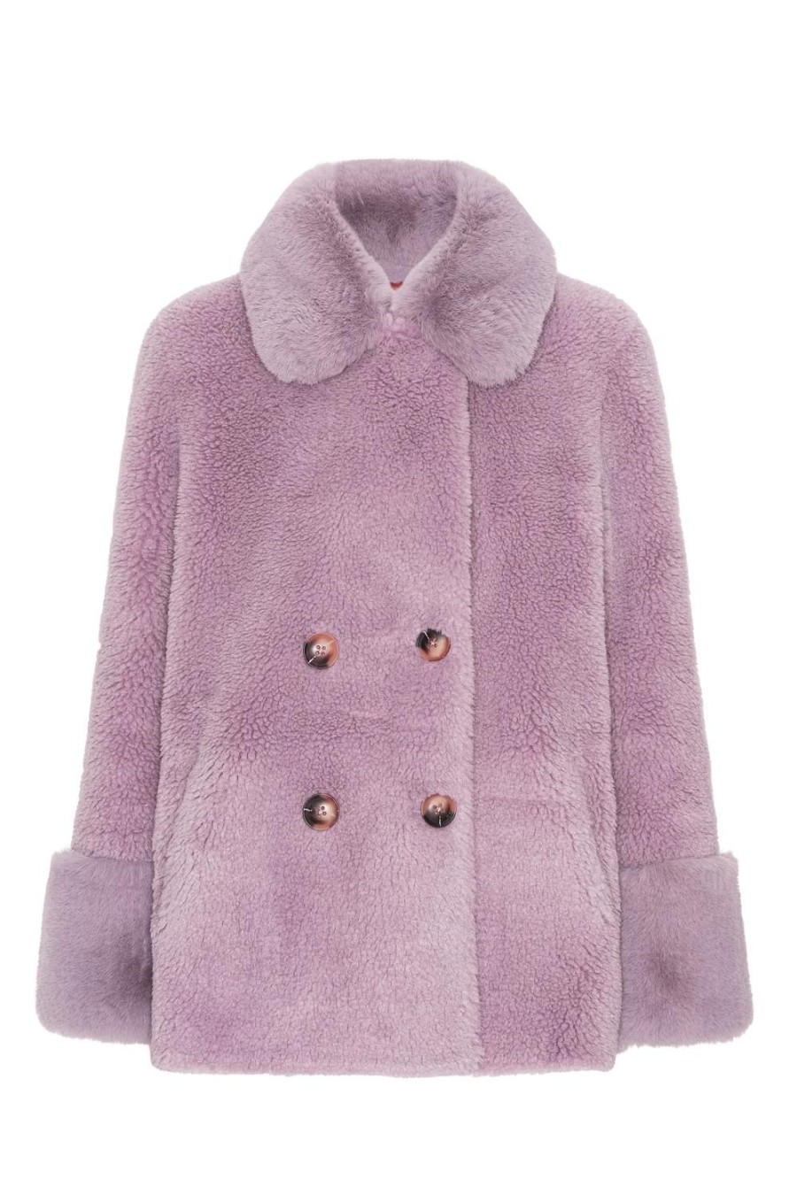 Outerwear | Americandreams Fiona Short Wool Coat Lavender