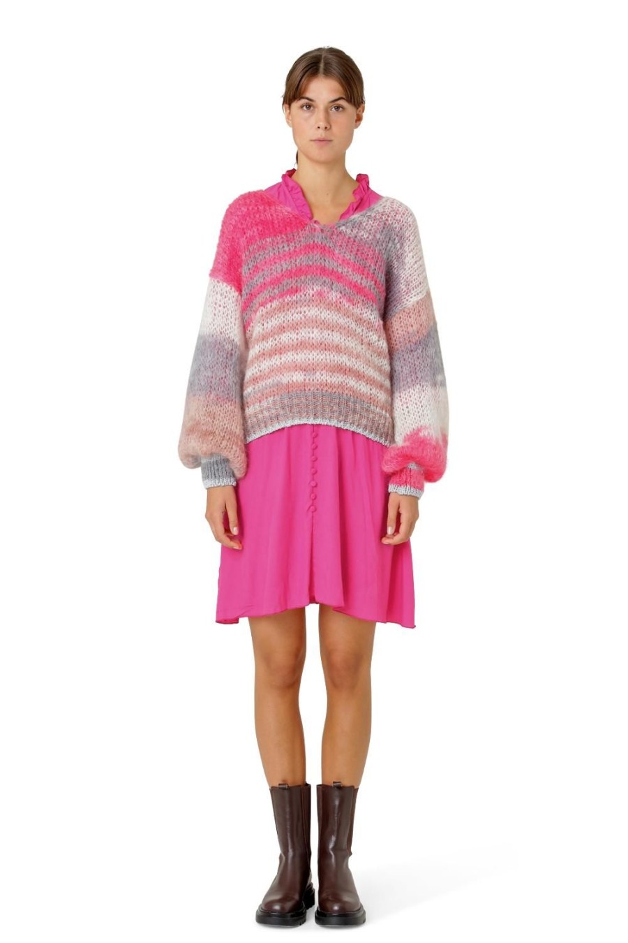 Knitwear | Americandreams Milana Ls Mohair Knit Pink Dream