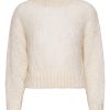 Knitwear | Americandreams Leonnie Alpaca Cropped Pullover White