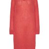 Dresses | Americandreams Camilla V Neck Mohair Dress Coral Red