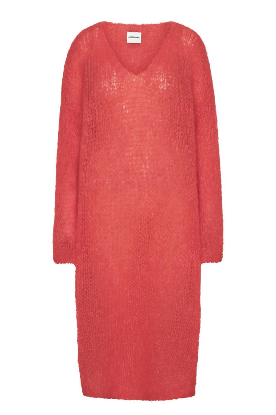 Dresses | Americandreams Camilla V Neck Mohair Dress Coral Red