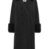 Outerwear | Americandreams Fiona Long Wool Coat Black