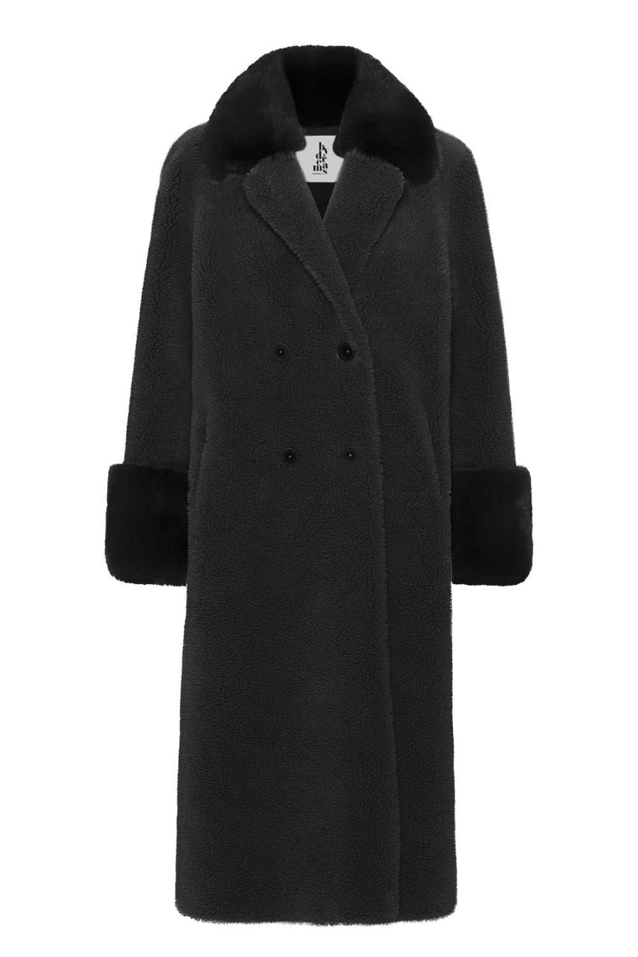 Outerwear | Americandreams Fiona Long Wool Coat Black