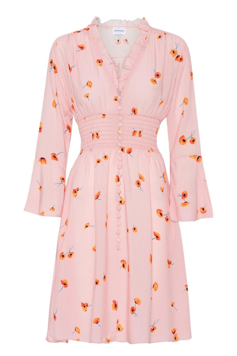 Dresses | Americandreams Sally Short Dress Light Pink Red Flower