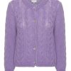 Knitwear | Americandreams Frankie Cable Knit Cardigan Lilac