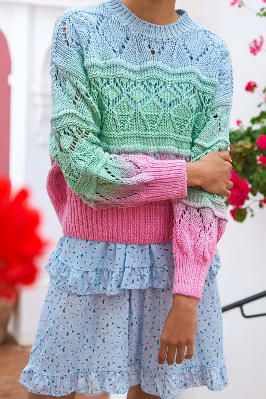 Knitwear | Americandreams Cassie Cotton Pullover Candy Ombre