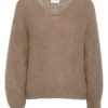 Knitwear | Americandreams Milana Ls Mohair Knit Medium Brown