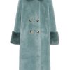 Outerwear | Americandreams Fiona Long Wool Coat Turquoise