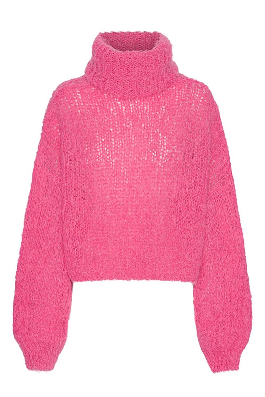 Knitwear | Americandreams Pepper Roll Neck Alpaca Pullover Cropped Pink