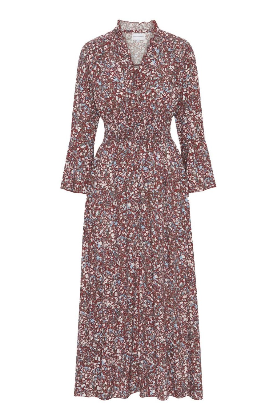 Dresses | Americandreams Sally Long Dress Bordeaux Flower