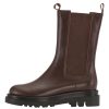 Outerwear | Americandreams Kimora Leather Boots Dark Brown