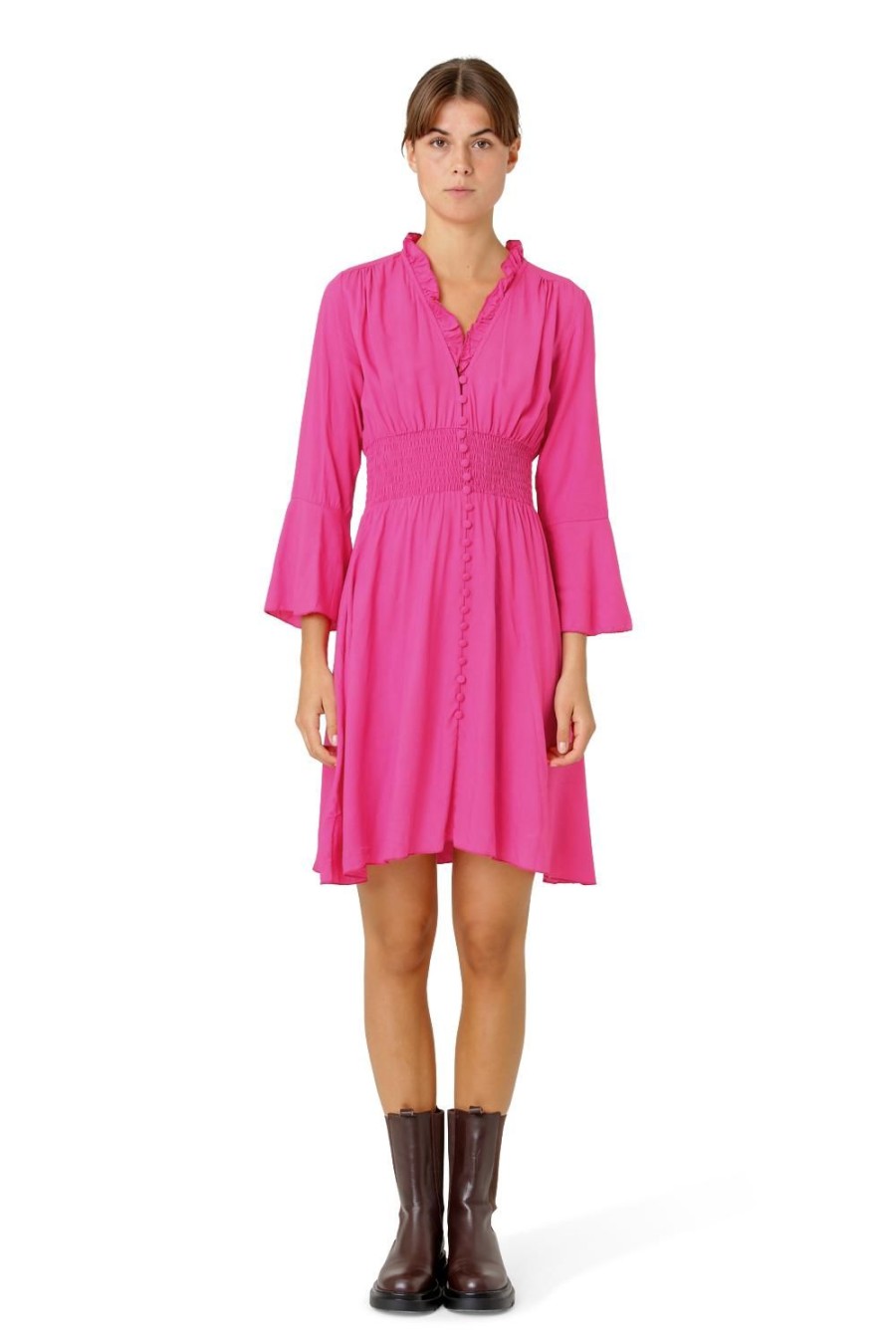 Dresses | Americandreams Sally Short Dress Pink Solid