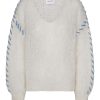 Knitwear | Americandreams Milana Ls Mohair Knit Stitching White