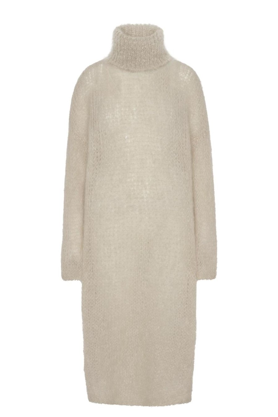 Dresses | Americandreams Chiara Ls Roll Neck Dress Beige