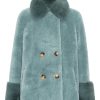 Outerwear | Americandreams Fiona Short Wool Coat Turquoise