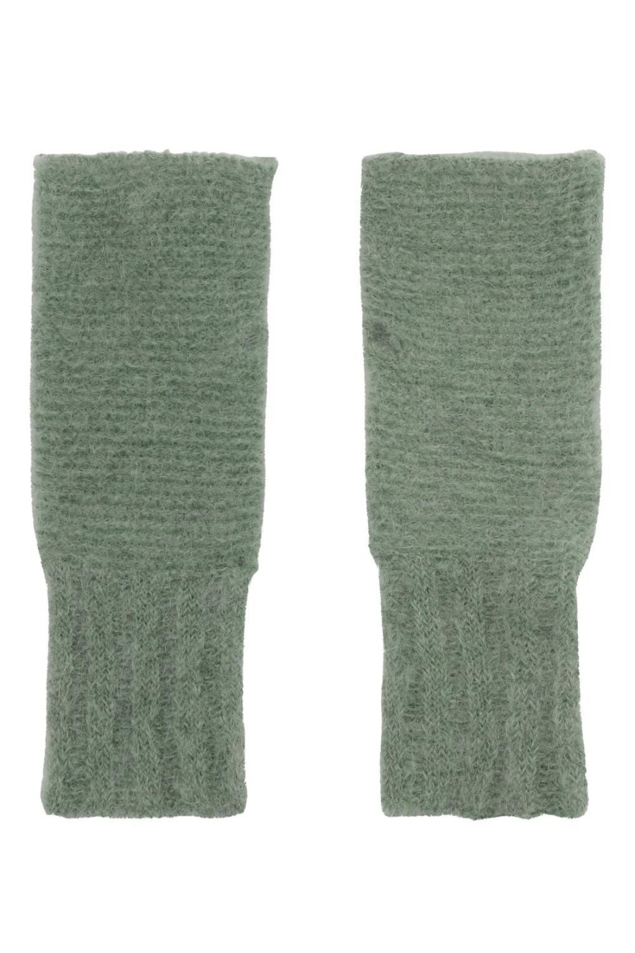 Knitwear | Americandreams Tilly Fingerless Knit Gloves Dusty Green