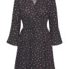 Dresses | Americandreams Sally Cotton Short Dress Black W/ Mixed Flower