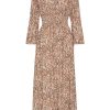 Dresses | Americandreams Sally Long Dress Brown Flower