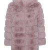 Outerwear | Americandreams Blake Faux Fur Coat Long Light Pink