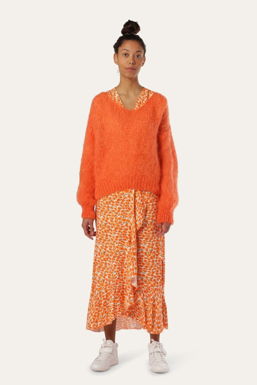 Knitwear | Americandreams Milana Ls Mohair Knit Burnt Orange