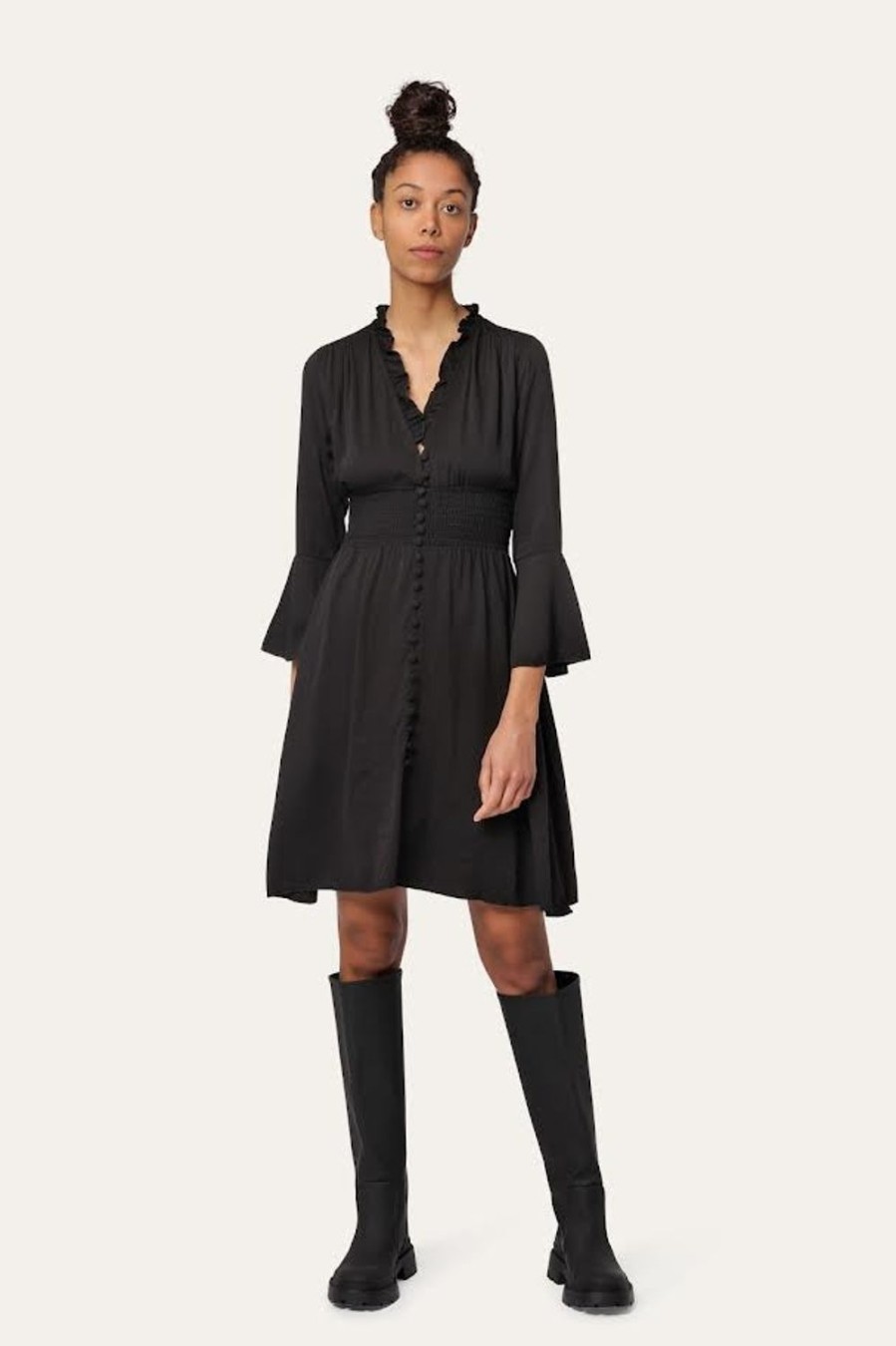 Dresses | Americandreams Sally Short Dress Black Solid