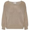 Knitwear | Americandreams Milana Ls Light Cotton Knit Medium Brown