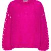 Knitwear | Americandreams Catia Mohair Stitch Pullover Neon Pink