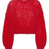 Knitwear | Americandreams Leonnie Alpaca Cropped Pullover Ruby Red