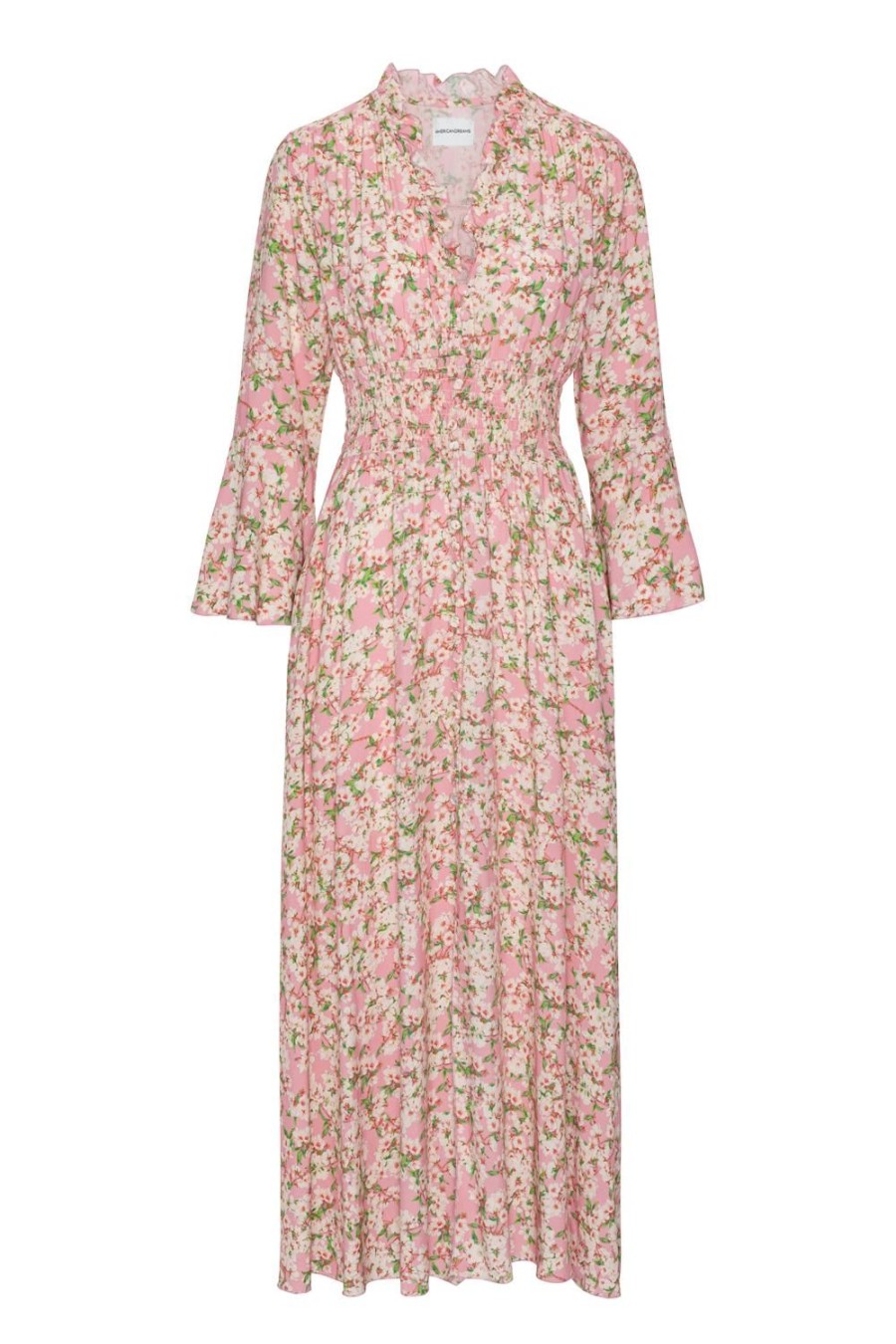 Dresses | Americandreams Sally Long Dress Light Pink / White Flower