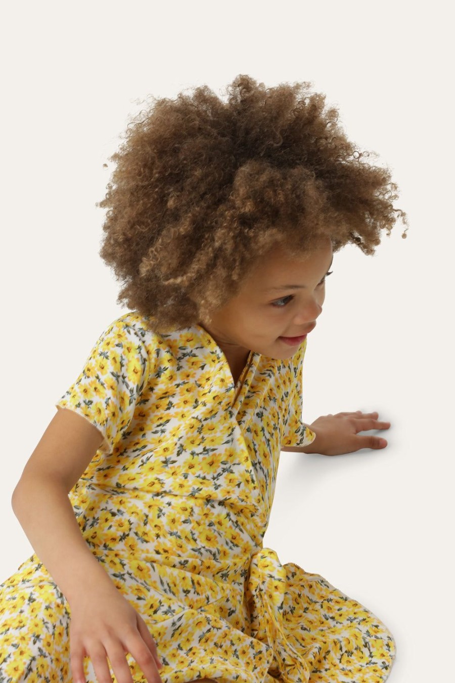 Kids | Americandreams Milly Wrap Dress Kids Yellow Flower