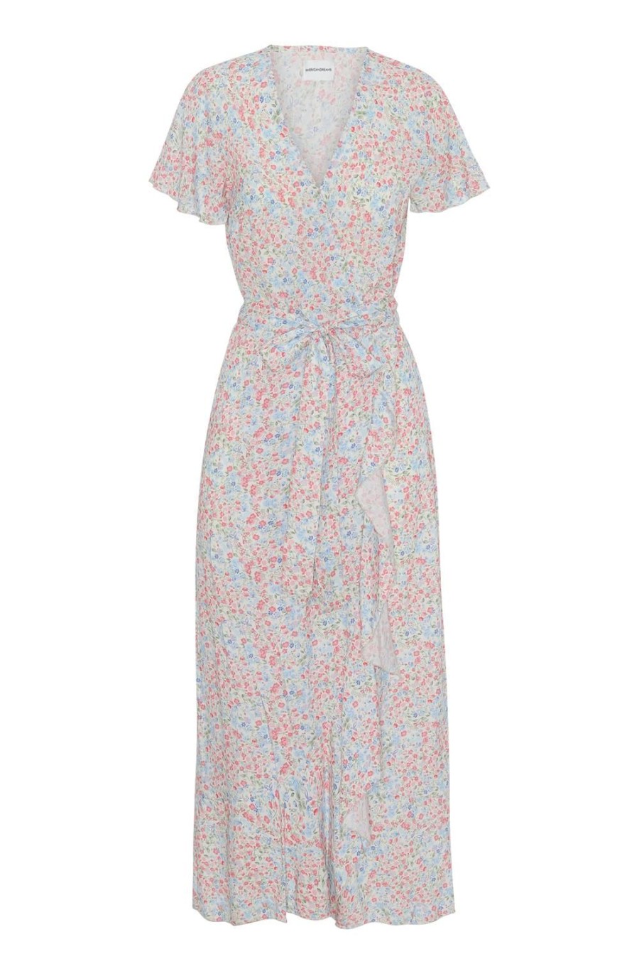 Dresses | Americandreams Milly Wrap Dress Long Blue Multi Flower