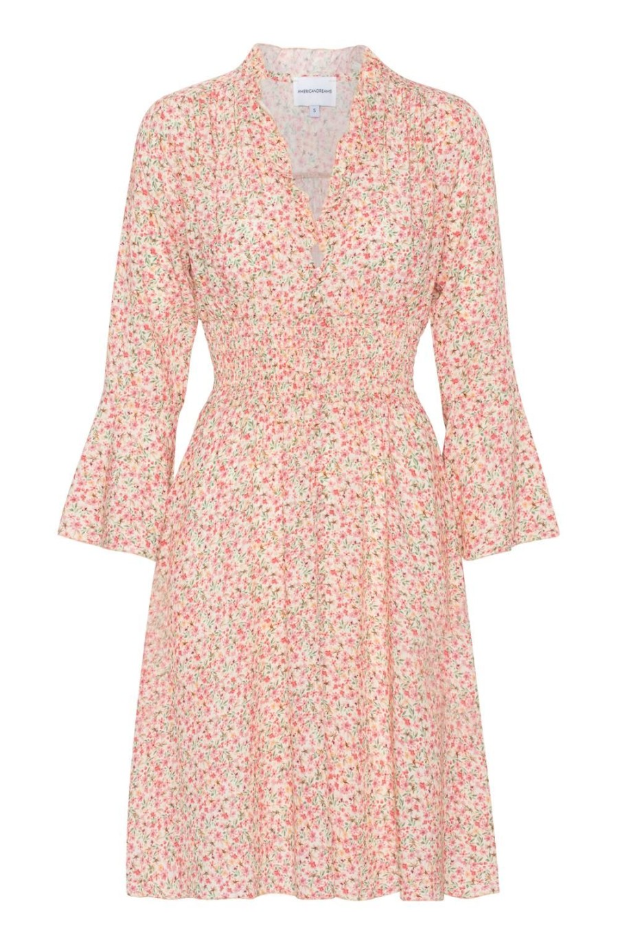 Dresses | Americandreams Sally Short Dress Light Pink Flower