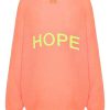 Knitwear | Americandreams Silja Back Letters Salmon W/ Lime Green Letters (Hope)