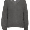 Knitwear | Americandreams Milana Ls Mohair Knit Anthracite Grey